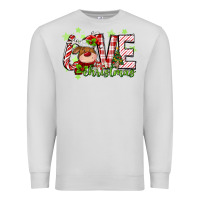 Dove Grey love christmas deer Premium Sweatshirt - MaliasSmallBusiness