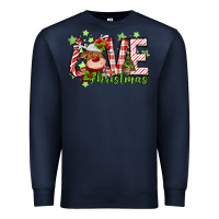 Navy love christmas deer Premium Sweatshirt - MaliasSmallBusiness