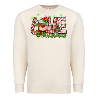 Sandshell love christmas deer Premium Sweatshirt - MaliasSmallBusiness