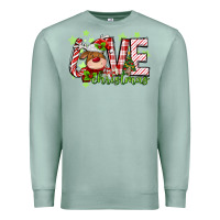 Seafoam love christmas deer Premium Sweatshirt - MaliasSmallBusiness