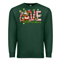 Sports Green love christmas deer Premium Sweatshirt - MaliasSmallBusiness