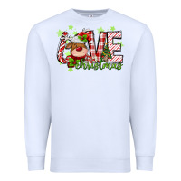 White love christmas deer Premium Sweatshirt - MaliasSmallBusiness