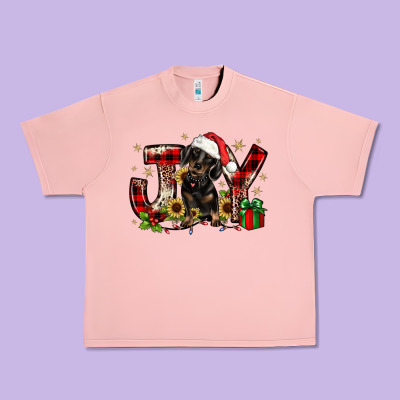 Christmas Joy Dachshund Urban Heavy Tee Designed By Jahusdesignshop