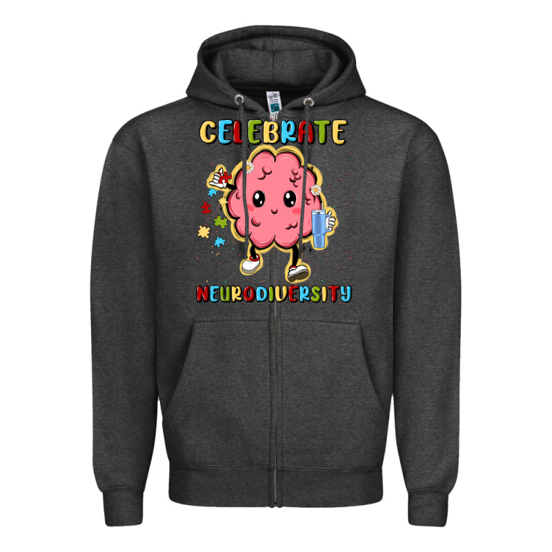 Celebrate Neurodiversity Zipper Hoodie by MaliasSmallBusiness | Teevron