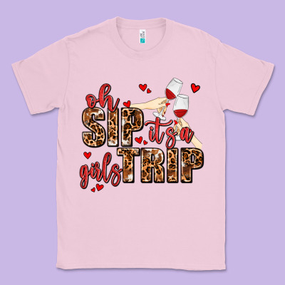Oh Sip Its A Girls Trip Classic Tee Designed By Adodesignshop