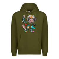 Army Green pig love Premium Hoodie - BarkalooDesign