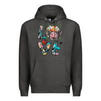 Charcoal Heather pig love Premium Hoodie - BarkalooDesign