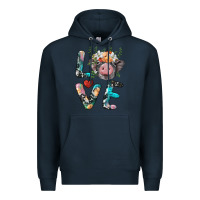 Navy pig love Premium Hoodie - BarkalooDesign