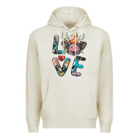Oatmeal Heather pig love Premium Hoodie - BarkalooDesign