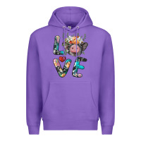 Purple pig love Premium Hoodie - BarkalooDesign