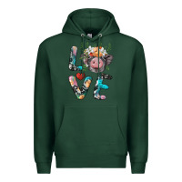 Sports Green pig love Premium Hoodie - BarkalooDesign