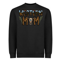 Black western mom Heavyweight Sweatshirt - CowhideDigitalArt