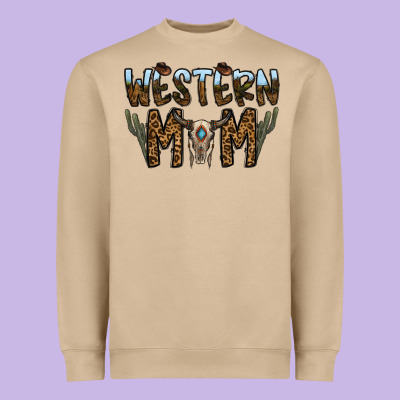 Western Mom Heavyweight Sweatshirt Designed By Cowhidedigitalart