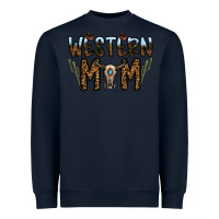 Navy western mom Heavyweight Sweatshirt - CowhideDigitalArt