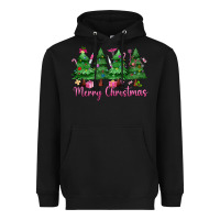 Black Merry Christmas Nurse trees Heavyweight Hoodie - MaliasSmallBusiness