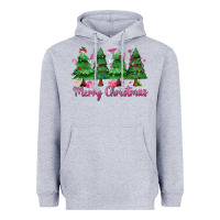 Heather Grey Merry Christmas Nurse trees Heavyweight Hoodie - MaliasSmallBusiness