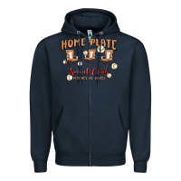 Navy glitter baseball Zipper Hoodie - MaliasSmallBusiness