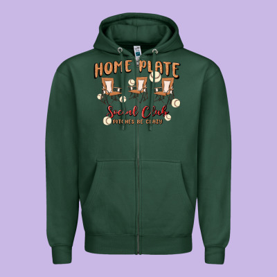 Glitter Baseball Zipper Hoodie Designed By Maliassmallbusiness