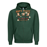 Sports Green glitter baseball Zipper Hoodie - MaliasSmallBusiness