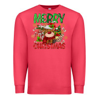 Cardinal merry christmas deer Premium Sweatshirt - MaliasSmallBusiness