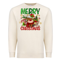 Sandshell merry christmas deer Premium Sweatshirt - MaliasSmallBusiness