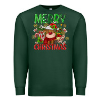 Sports Green merry christmas deer Premium Sweatshirt - MaliasSmallBusiness