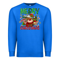 True Royal merry christmas deer Premium Sweatshirt - MaliasSmallBusiness