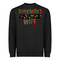 Black Somebody's Jolly Ass Wife Heavyweight Sweatshirt - FaDigitalArtStudio