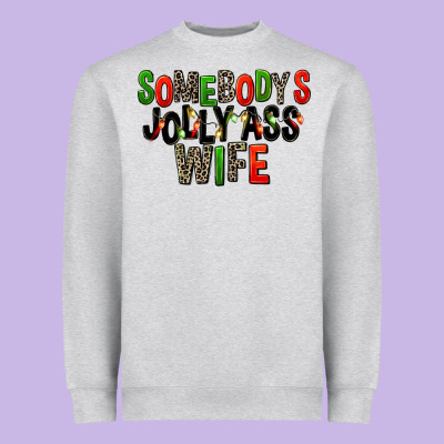 Somebody's Jolly Ass Wife Heavyweight Sweatshirt Designed By Fadigitalartstudio