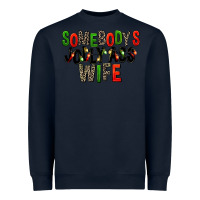 Navy Somebody's Jolly Ass Wife Heavyweight Sweatshirt - FaDigitalArtStudio