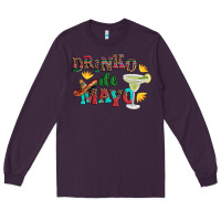 Plum drinko de mayo with margarita and  sombrero Long Sleeve Tee - Artiststas
