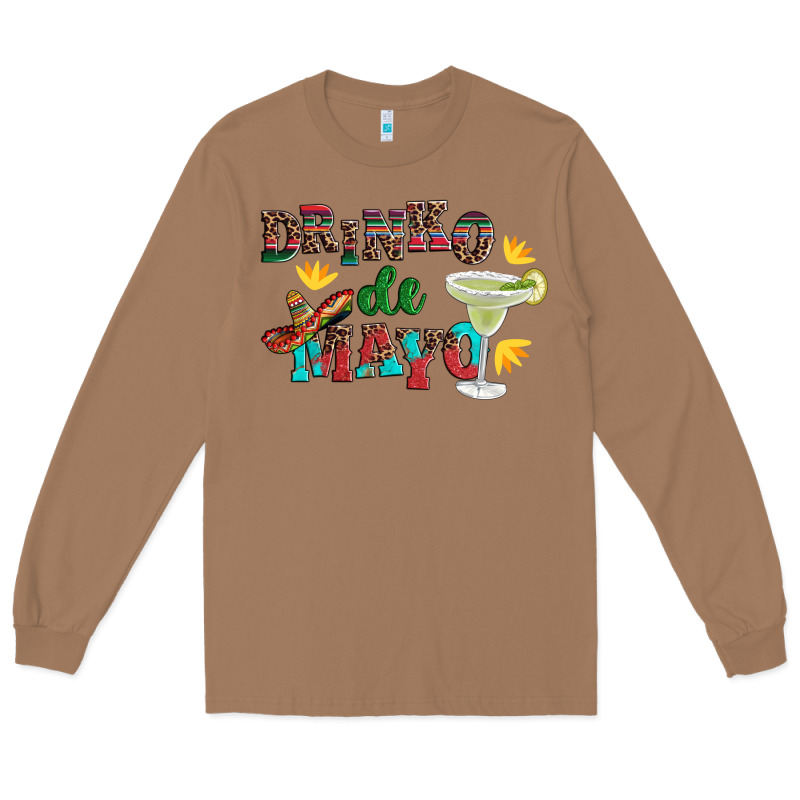 Drinko De Mayo With Margarita And  Sombrero Long Sleeve Tee by Artiststas | Teevron