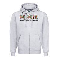 Heather Grey i am au some Zipper Hoodie - MaliasSmallBusiness
