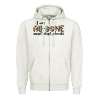 Oatmeal Heather i am au some Zipper Hoodie - MaliasSmallBusiness