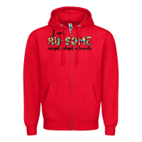 Red i am au some Zipper Hoodie - MaliasSmallBusiness