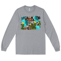 Heather Grey cactus gemstone background Long Sleeve Tee - AdoDesignShop