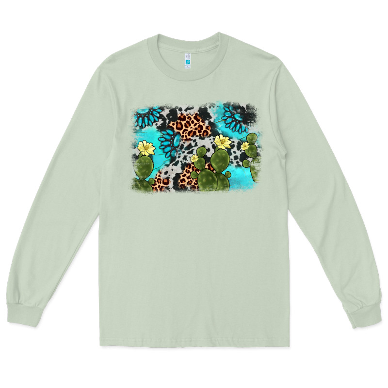 Cactus Gemstone Background Long Sleeve Tee by AdoDesignShop | Teevron