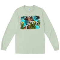 Matcha cactus gemstone background Long Sleeve Tee - AdoDesignShop