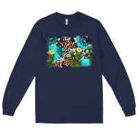 Navy cactus gemstone background Long Sleeve Tee - AdoDesignShop