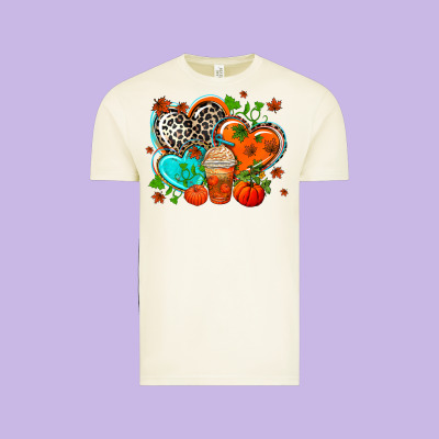 Western Leopard  Fall   Hearts Vintage Tee Designed By Adodesignshop