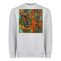 Heather Grey western boots and sunflowers seamless pattern Heavyweight Sweatshirt - HRA Design Shop