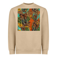 Mushroom western boots and sunflowers seamless pattern Heavyweight Sweatshirt - HRA Design Shop