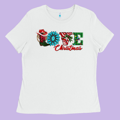 Love Christmas Ladies Tee Designed By Adodesignshop