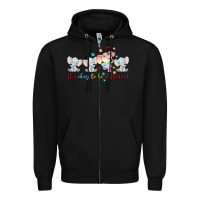 Black it's okay to be different Zipper Hoodie - MaliasSmallBusiness