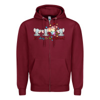 Burgundy it's okay to be different Zipper Hoodie - MaliasSmallBusiness