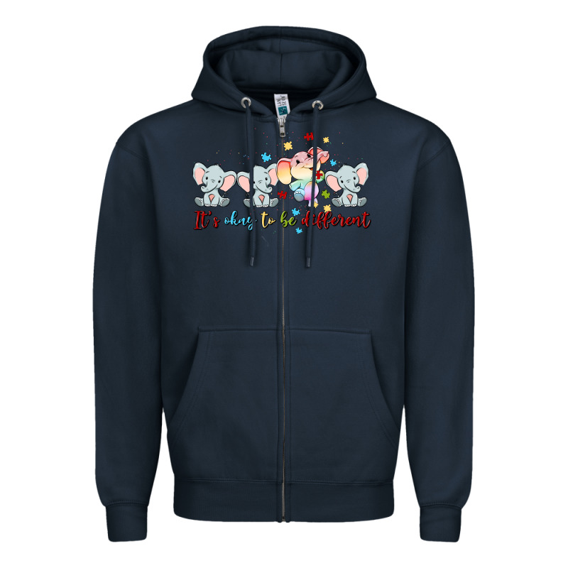 It's Okay To Be Different Zipper Hoodie by MaliasSmallBusiness | Teevron