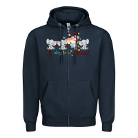 Navy it's okay to be different Zipper Hoodie - MaliasSmallBusiness