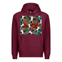 Burgundy holstein cows with gemstone Premium Hoodie - BarkalooDesign