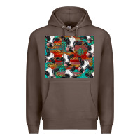 Coffee holstein cows with gemstone Premium Hoodie - BarkalooDesign