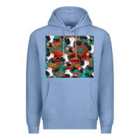 Colony Blue holstein cows with gemstone Premium Hoodie - BarkalooDesign
